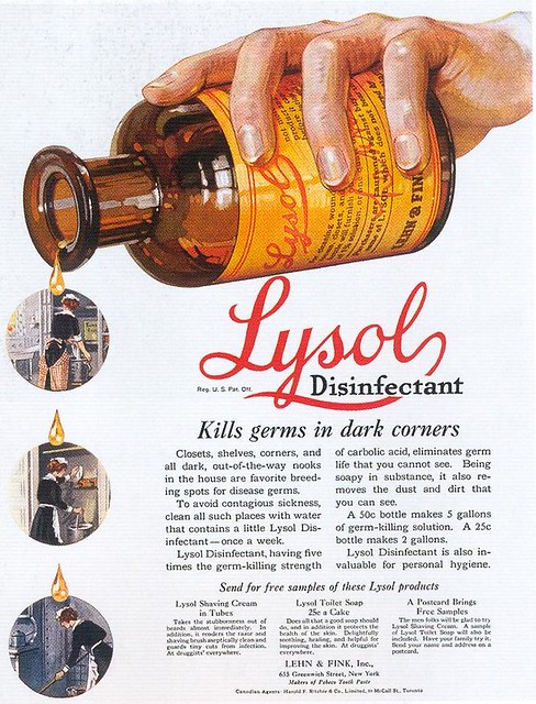 Lysol Disinfectant ad, 1921