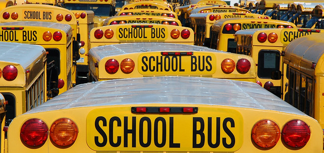 school bus lot