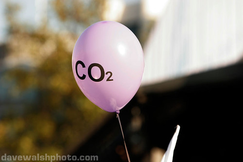 Climate Change: co2 balloon at I Count, Trafalgar Square