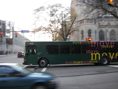 Pittsburgh bus on the Move