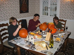 Carving pumpkins