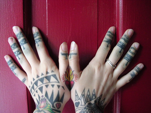 Tattooed Hands by rosefirerising