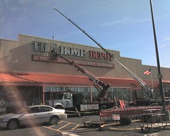 Home Depot sign going up