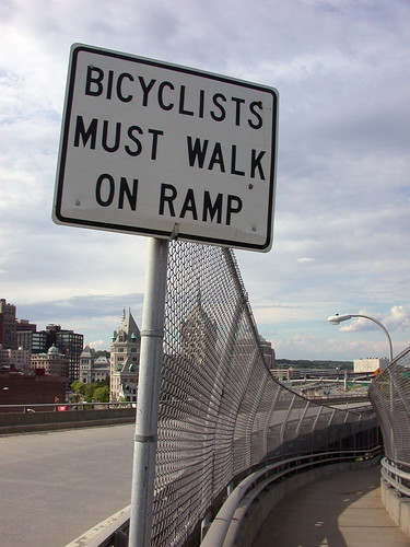 bicyclists must walk