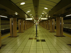 Deserted subway station