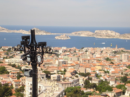 Veiw of Marseille with the Chatea d'If in the center