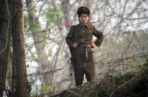 north korean women soldiers. A female North Korean soldier