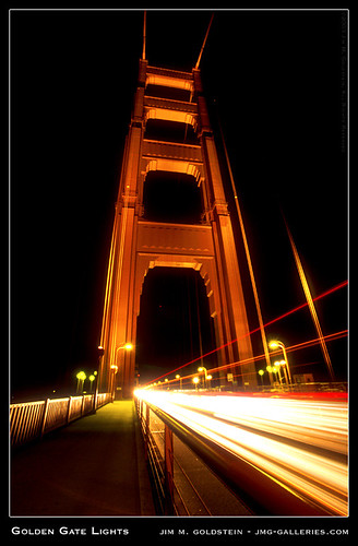 Golden Gate Lights architecture photograph by Jim M. Goldstein