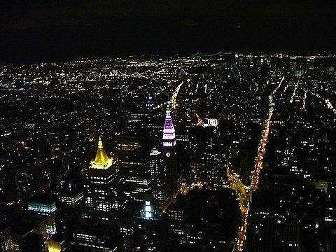 N.Y.C.. a skyline from Empire State Building