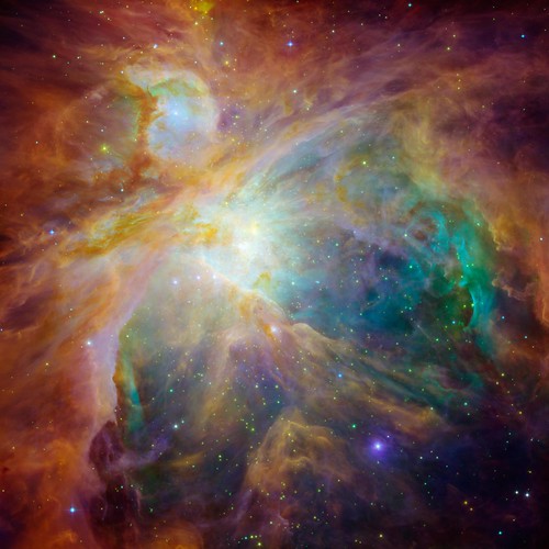 Orion Nebula - new image from Hubble & Spitzer