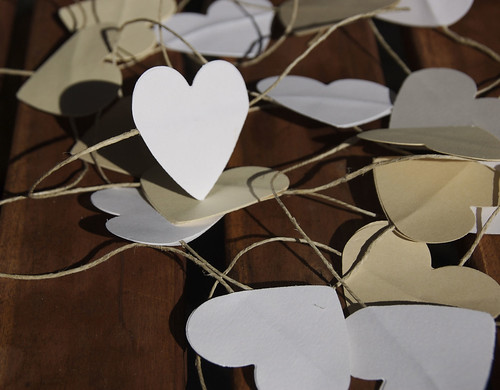 Paper heart garland