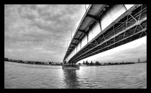 Kennedy Bridge Kennedy Bridge over the river Rhine in Bonn. September 2006.