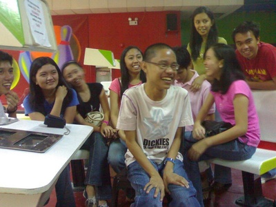 With high school classmates
