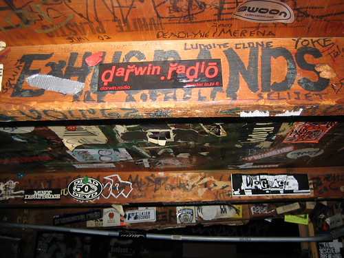 [ExHusbands graffiti in CBGB dressing room]