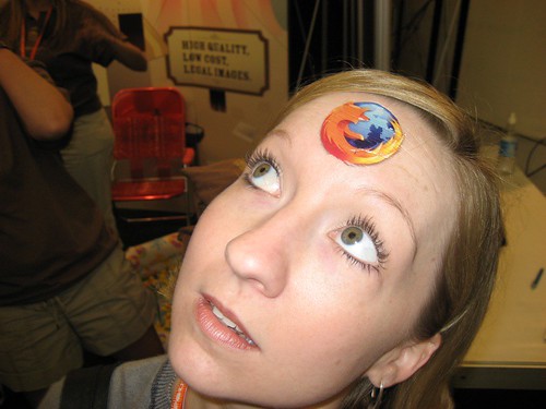 Pimped out Yaris · Firefox Tattoo on your head = free t-shirt!