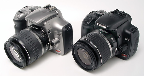 Canon's old and new digital rebels (300D and 400D)