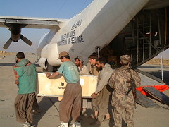 Offloading the C130 earlier that day.