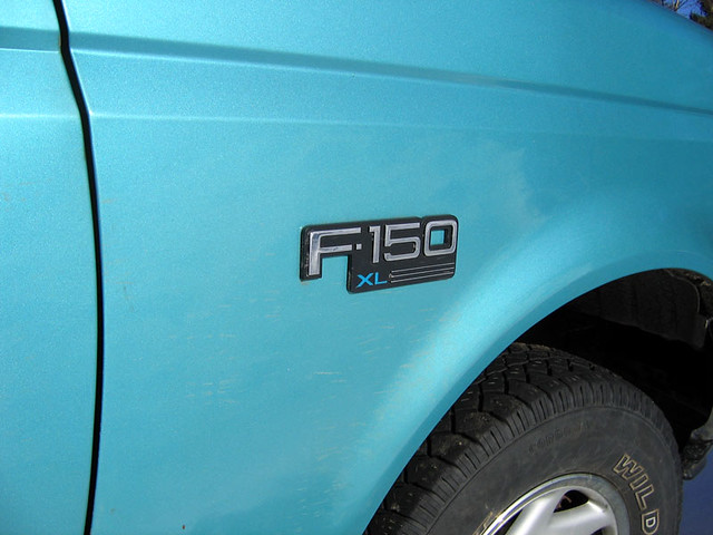 ford yard truck farm teal pickup f150 plow 1994 pickemup 1994f150