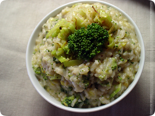 risotto: lauch, broccoli und feta