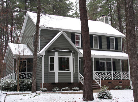 wintery house