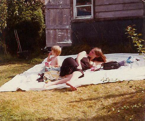 Lin  and Richard at the cottage 1985