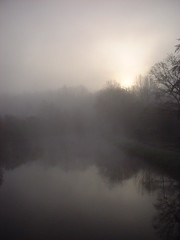Sun rising over the canal