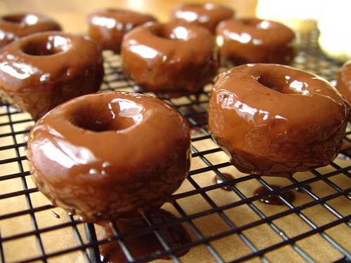 Mini Chocolate Dipped Donuts