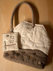 "TEABAG" handbag - front par PatchworkPottery