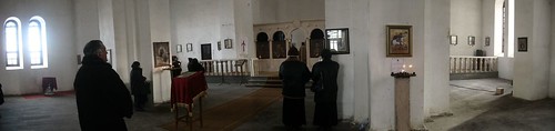 Orthodox Christian church service in Ude, Georgia