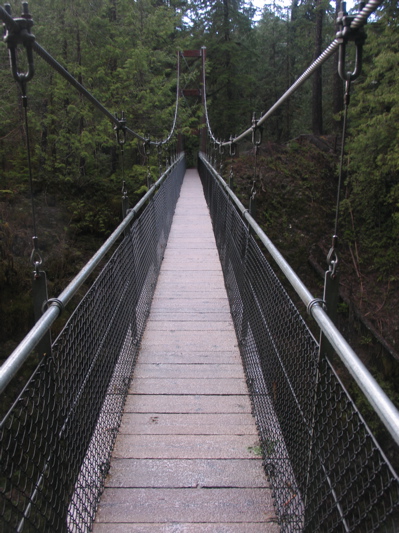 Drift Creek Falls Bridge -- looking back