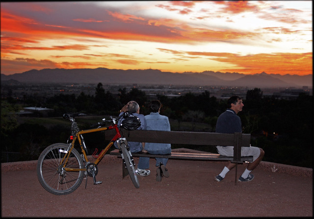 Sunset Observation Bench Seats Two Comfortably