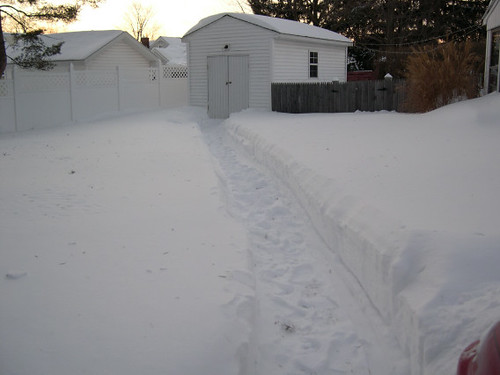 snow path to shed