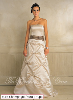 Here's a lovely gown you can see at Robyn BrideTo Be I love the champagne