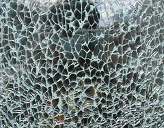 Mosaic of shards of broken glass
