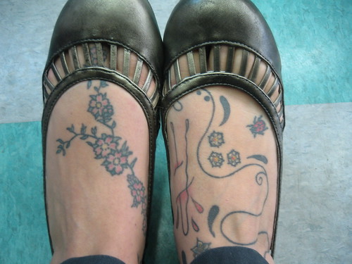 A foot tattoo 