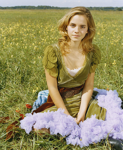 Emma Watson en el campo