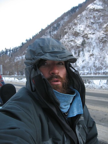 Chilly riding near Borjomi, Georgia