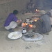 Cooking chapattis for the cleansing ceromony