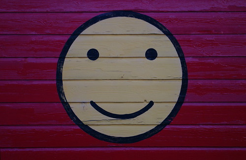 happy face on shed