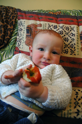 eating an apple