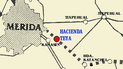 Location of Hacienda Teya