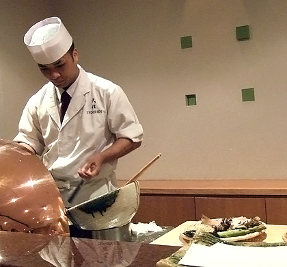 tempura chef at tenshin