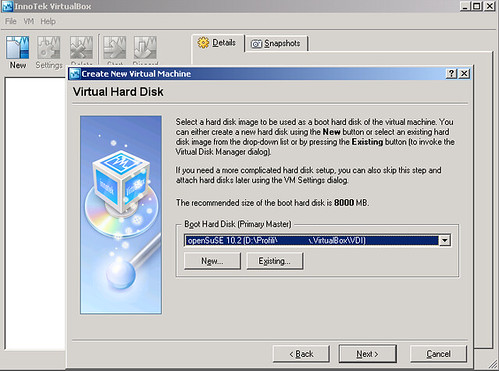 VirtualBox - virtualMachine - openSUSE10.2 - Virtual Hard Disk 6