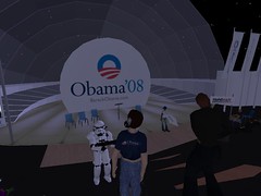 Second Life Barack Obama meetup