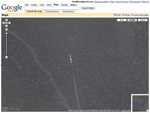 Rakete bei Google Maps