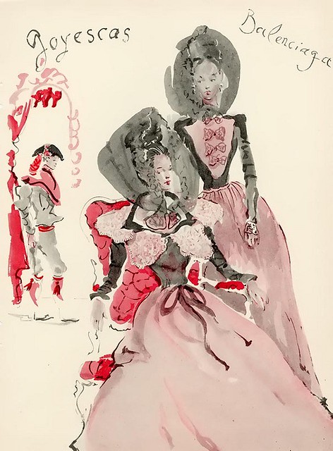 Christian Berard, Balenciaga, High Fashion Promo Ad, 1944