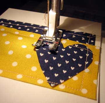 Stitching the card