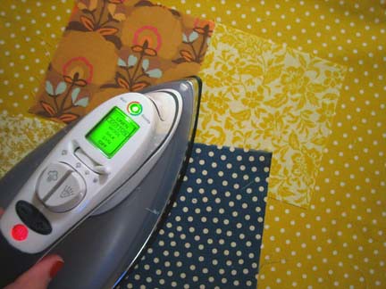 Ironing the quilt squares that seem to never end.