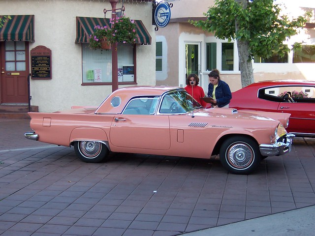 1957 pink ford thunderbird car auto automobile autoshow geotagged geolat33775642 geolon117940915