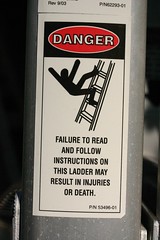 Do not fall from this ladder
